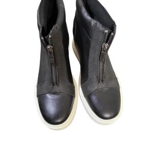 Mix No. 6 Black Leather High-Top Sneakers